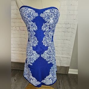 WOW Couture Sweetheart Knit Strapless Dress | Small | EUC